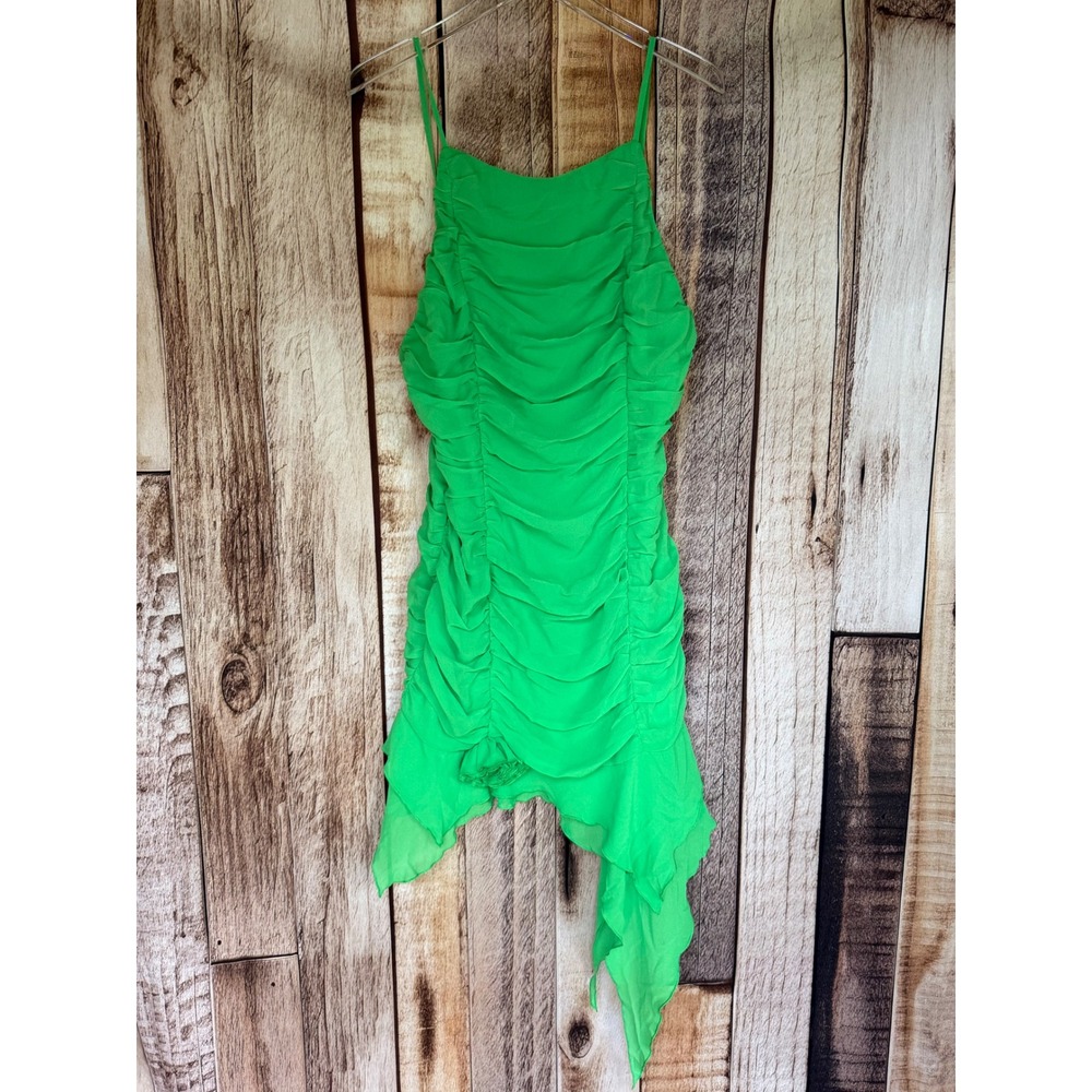 Lovers and Friends Adelaide Mini Dress Green Ruched Party Date Night Size XL NWT